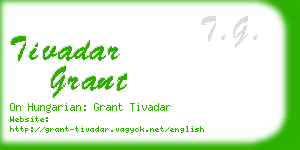 tivadar grant business card
